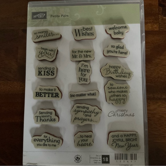 Stampin Up! Petite Pairs  set of 18 clear mount stamp set - Picture 5 of 6